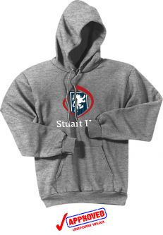 STUART HALL - Port & Company - Fleece Pullover Hooded Sweatshirt, Athletic Heather